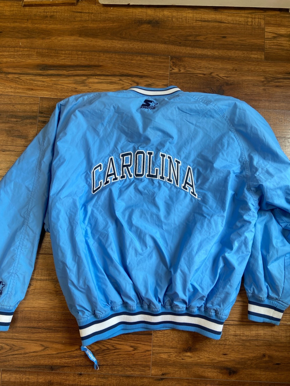 Vintage North Carolina Tarheels Pullover Mens XL Starter Lined Windbreaker - Picture 9 of 9